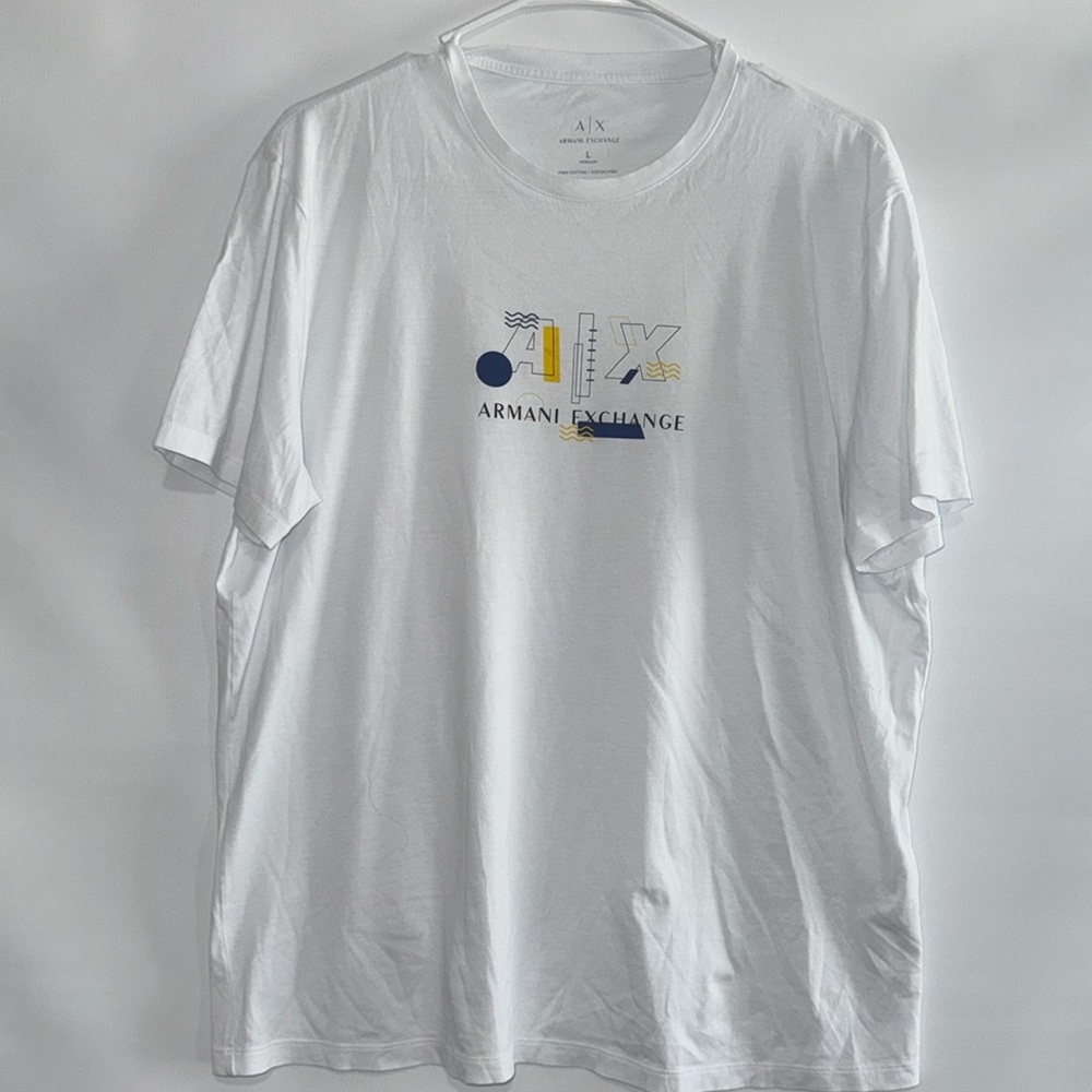 New ARMANI EXCHANGE white t-shirt